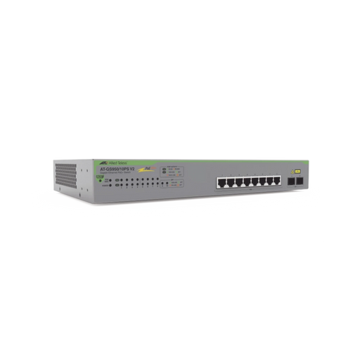 SWITCH POE+ GIGABIT WEBSMART DE 10 PUERTOS 10/100/1000 MBPS (2 X COMBO) + 2 PUERTOS GIGABIT SFP (COMBO), 75 W-Switches-ALLIED TELESIS-Bsai Seguridad & Controles