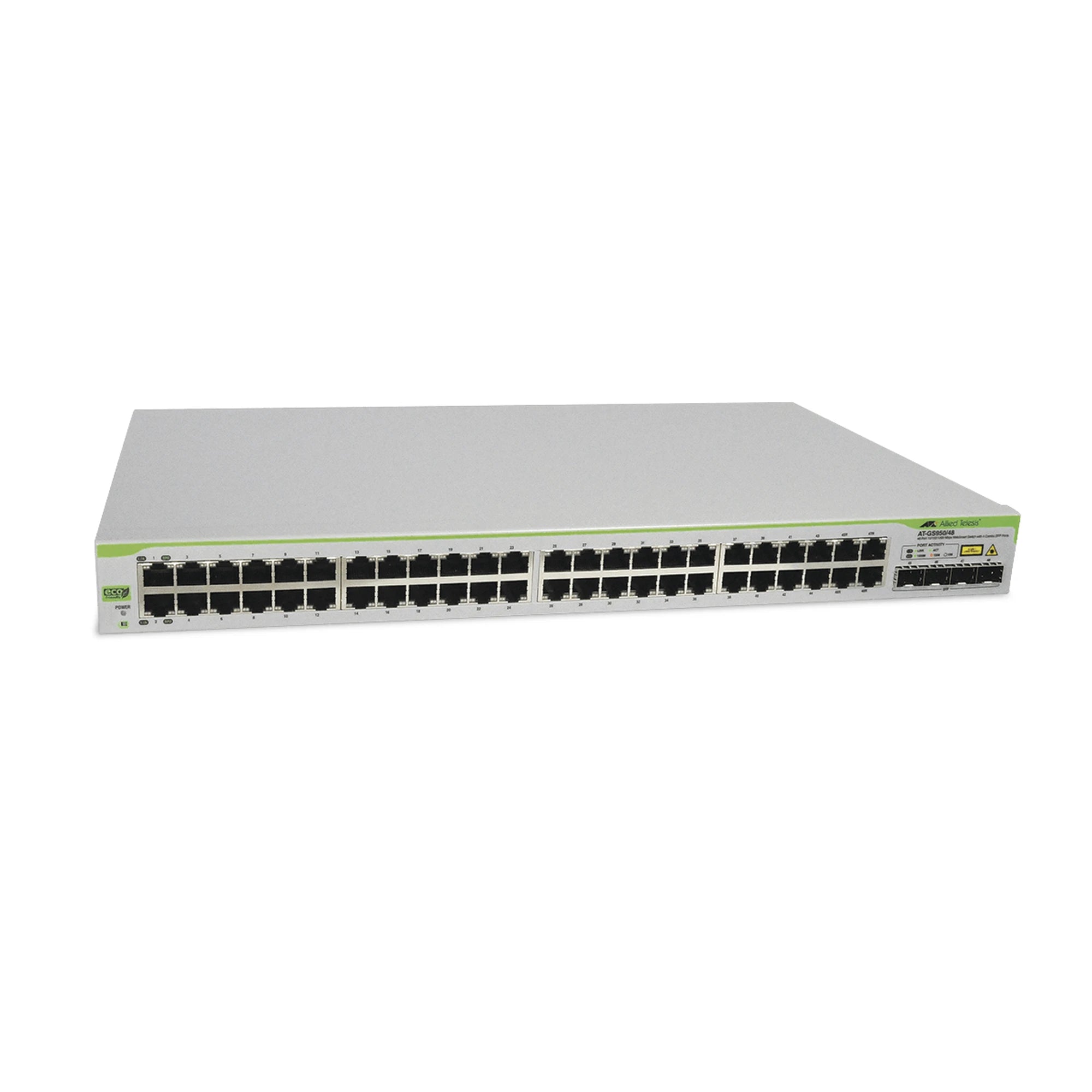 SWITCH GIGABIT WEBSMART DE 48 PUERTOS 10/100/1000 MBPS (4 X COMBO) + 4 PUERTOS GIGABIT SFP COMBO-Switches-ALLIED TELESIS-Bsai Seguridad & Controles