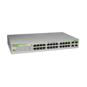 SWITCH GIGABIT WEBSMART DE 24 PUERTOS 10/100/1000 MBPS (4 X COMBO) + 4 PUERTOS GIGABIT SFP (COMBO)-Switches-ALLIED TELESIS-Bsai Seguridad & Controles