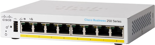 SWITCH CISCO ADMINISTRABLE 8 CBS250 PUERTOS 10/100/1000 POE+ 45 W-Switches PoE-CISCO-Bsai Seguridad & Controles
