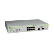 SWITCH WEBSMART CON 8 PORT 10/100/1000TX, 2 X 100/1000 SFP (ECO VERSION)-Networking-ALLIED TELESIS-Bsai Seguridad & Controles