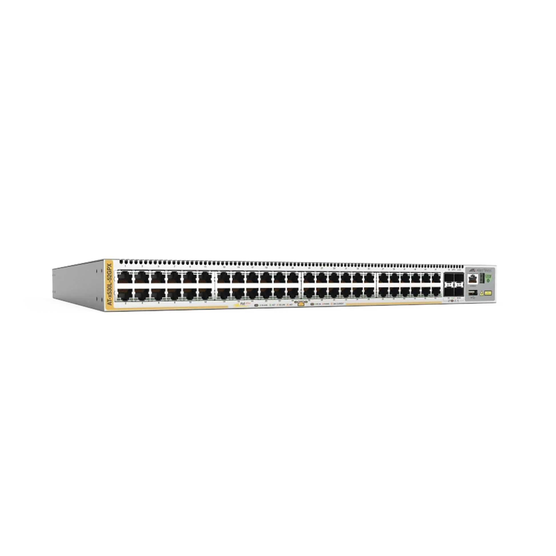 SWITCH L3 STACKABLE, 48X 10/100/1000-T POE+, 4X SFP+, 740W, FUENTE REDUNDANTE (TAA COMPLIANT VERSION)-Networking-ALLIED TELESIS-Bsai Seguridad & Controles