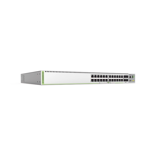 (GS980MX / 28) SWITCH STACK L3, 24 PUERTOS 10/100/1000-T, 4 PUERTOS SFP+ 10G, FUENTE DE PODER FIJA-Switches-ALLIED TELESIS-AT-GS980MX/28-10-Bsai Seguridad & Controles