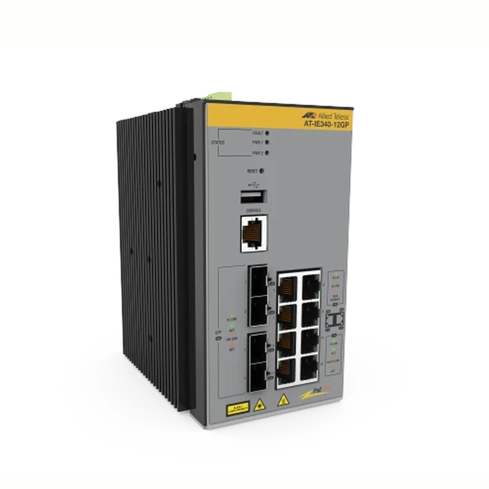 SWITCH INDUSTRIAL POE+ CAPA 3 D/8 PUERTOS 10/100/1000-T, 4 X SFP-Networking-ALLIED TELESIS-Bsai Seguridad & Controles
