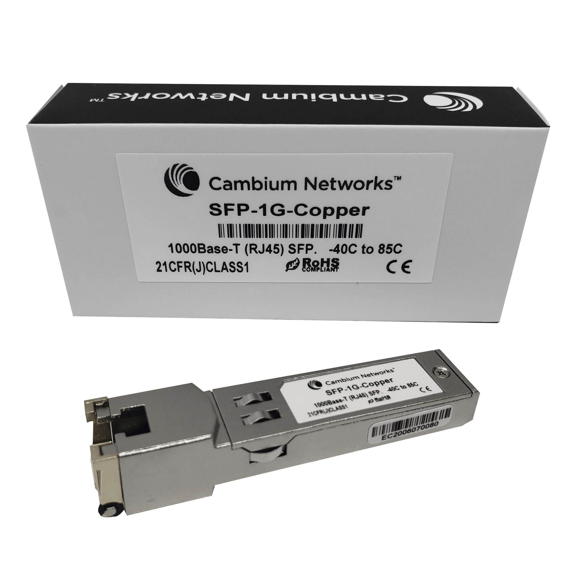 TRANSCEPTOR MINIGBIC SFP, 1 GBPS, ETHERNET 10/100/1000 (RJ45)-Transceptores de Fibra-CAMBIUM NETWORKS-Bsai Seguridad & Controles