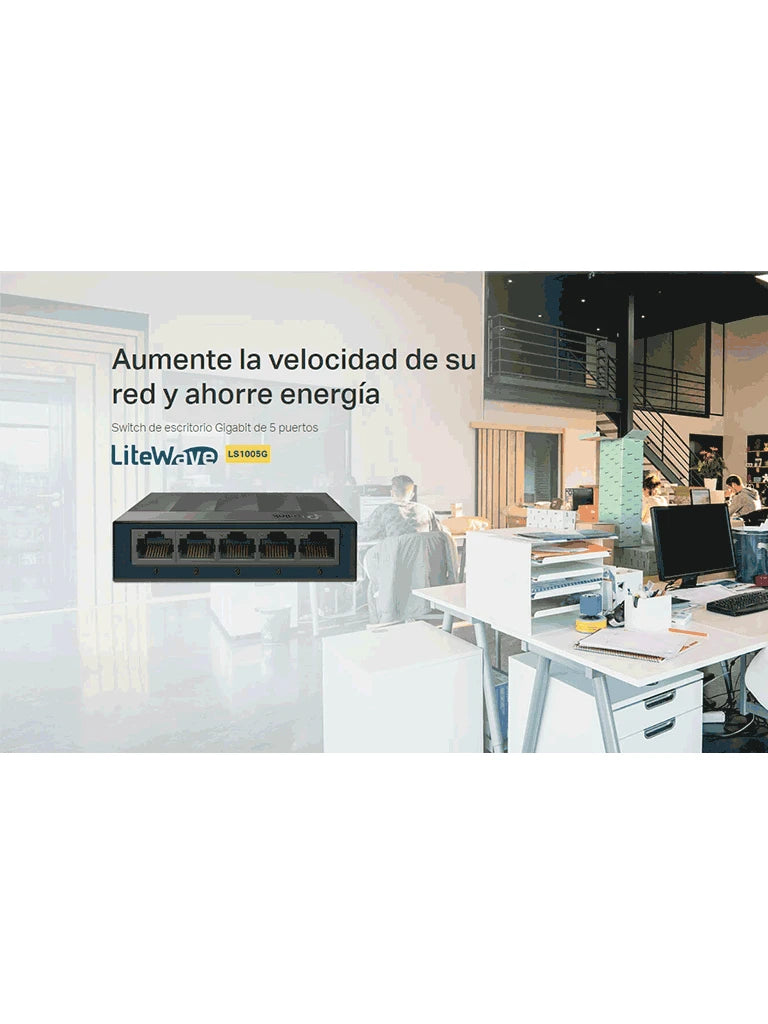 TP-LINK LS1005G - SWITCH PARA ESCRITORIO 5 PUERTOS 10/100/1000MBPS.-Switches-TP-LINK-TPL3700002-Bsai Seguridad & Controles