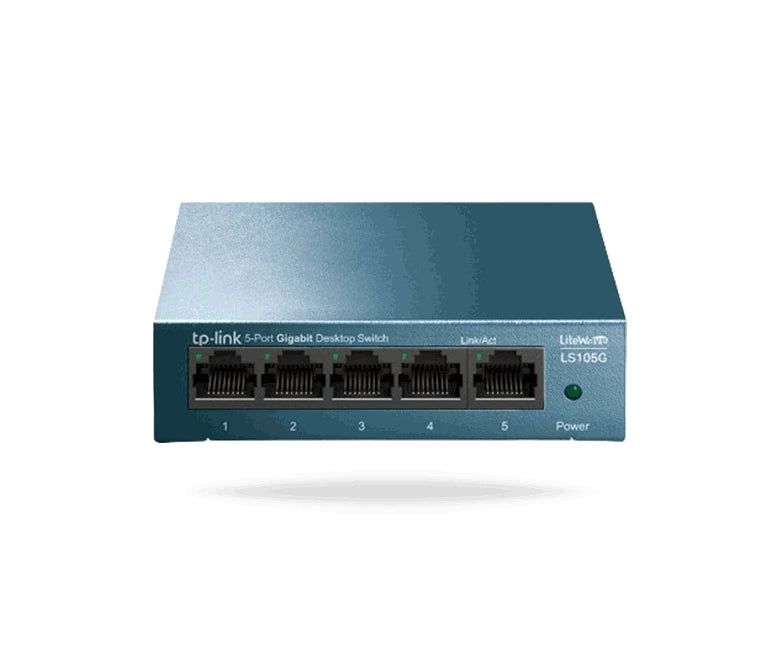 TP-LINK LS105G - SWITCH DE ESCRITORIO GIGABIT DE 5 PUERTOS 10/100/1000MBPS, CARCASA METÁLICA.-Switches-TP-LINK-Bsai Seguridad & Controles