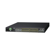 SWITCH CORE CAPA 3, 24 PUERTOS SFP 100/1000X, 8 PUERTOS COMPARTIDOS GIGABIT ETHERNET, 4 PUERTOS SFP DE 10 GBPS-Switches-PLANET-Bsai Seguridad & Controles