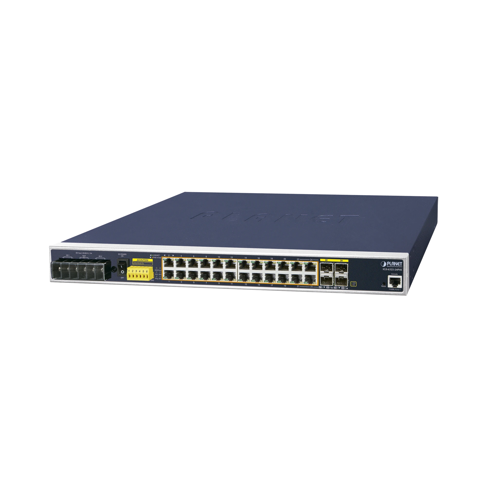 SWITCH POE INDUSTRIAL CAPA 3, CON 24 PUERTOS POE GIGABIT 802.3AF/AT, 4 PUERTOS SFP COMPARTIDOS 100 / 1000X, SOPORTA TEMPERATURAS EXTREMAS DE -40 ~ 75°C-Networking-PLANET-Bsai Seguridad & Controles