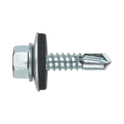 TORNILLO PUNTA BROCA SELLO MONTADO 6.5 X 38 MM (1/4" X 1 1/2") CAJ. C/100PZ.-Canalización-ANCLO-Bsai Seguridad & Controles