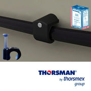 GRAPAS REFORZADA SUJETHOR THORSMAN 3103-00300 TC 7-10 RC 3/4PULG CAJA /100PZAS NEGRO, IDEAL PARA CABLE UTP, CLAVO GALVANIZADO, GRAPA DE POLIETILENO, RESISTENTE AL IMPACTO, CORROSIÓN, HUMEDAD Y CLIMAS EXTREMOS-Fijacion-THORSMAN-Bsai Seguridad & Controles