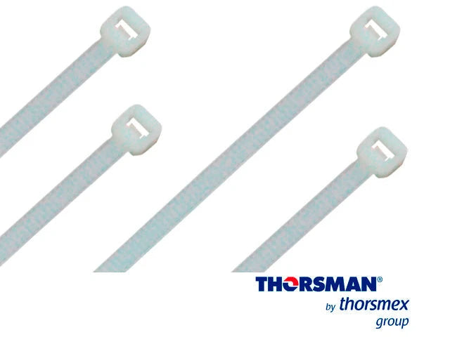 CINCHO NYLON TH-360 THORSMAN 4200-05000 COLOR NATURAL A 4.8MM- L 360MM BOLSA/100PZS DIAMETRO MAXIMO CAPACIDAD DE ATADO 105MM, FABRICADO EN POLIAMIDA (NYLON 66), GRADO DE FLAMABILIDAD UL 94 V-2, RESISTENTE A LA CORROSIÓN, HUMEDAD Y CLIMAS EXTREMOS, TEN...-Fijacion-THORSMAN-Bsai Seguridad & Controles