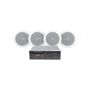 KIT DE AMPLIFICADOR DE 120W PARA ESCRITORIO | 4 ALTAVOCES DE PLAFÓN DE 4IN | 3 - 6W | SISTEMA 70/100V-Audio, Video y Voceo-EPCOM PROAUDIO-Bsai Seguridad & Controles