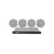 KIT DE AMPLIFICADOR DE 120W PARA ESCRITORIO | 4 ALTAVOCES DE PLAFÓN DE 4IN | 3 - 6W | SISTEMA 70/100V-Audio residencial/Comercial-EPCOM PROAUDIO-Bsai Seguridad & Controles