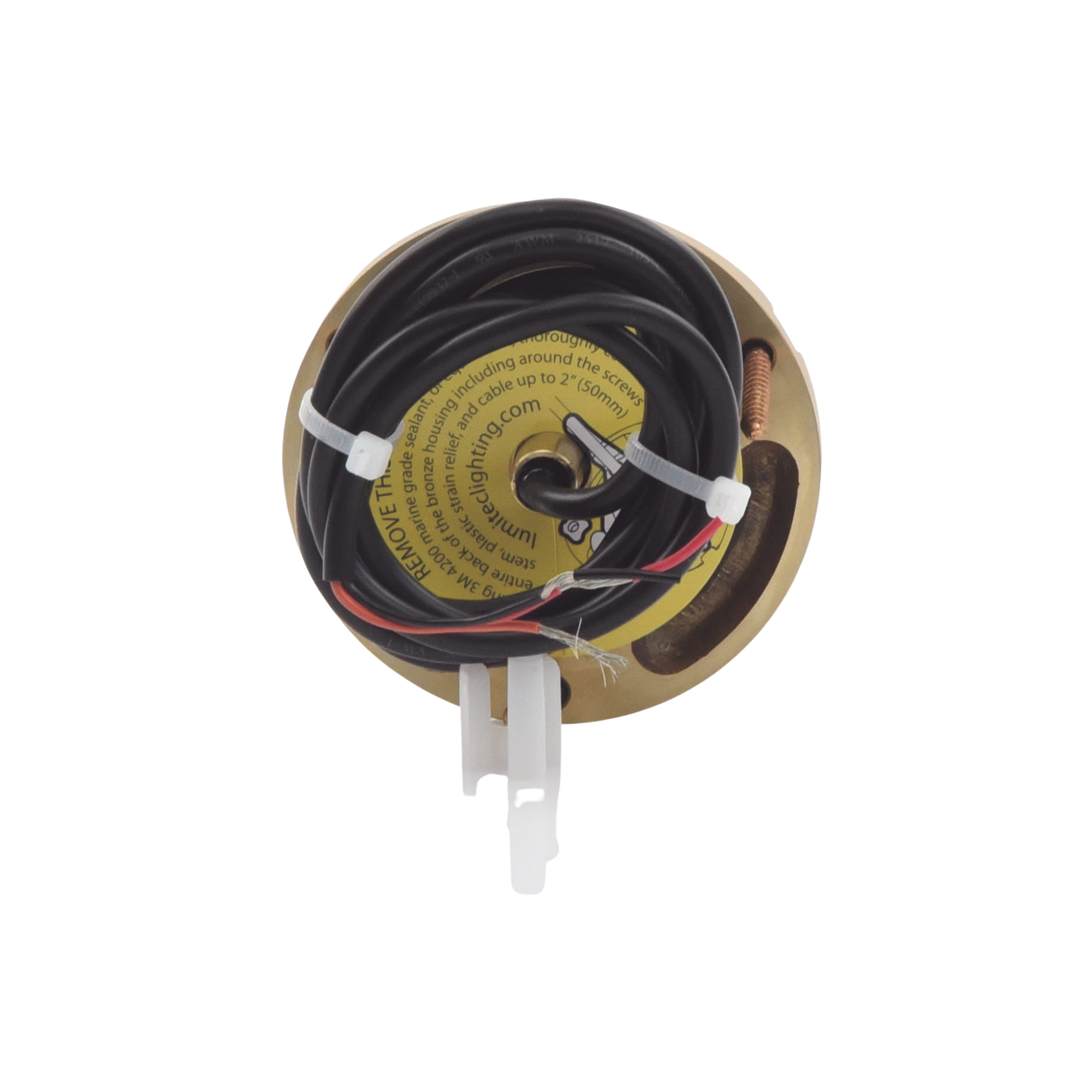 LUZ LED MARINA SUMERGIBLE SEABLAZE X2, EMITE LUZ DE COLOR BLANCO Y AZUL DE 6000 LÚMENES, FABRICADA EN BRONCE NAVAL CON GRADO DE PROTECCIÓN IP68.