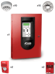 KIDDE F_FX64RSPKIT10 - PANEL FX 64 / 10 DETECTORES DE HUMO CON BASES / 2 ESTACIÓN MANUAL / 2 SIRENA CON ESTROBO-Paneles de Control-KIDDE-Bsai Seguridad & Controles