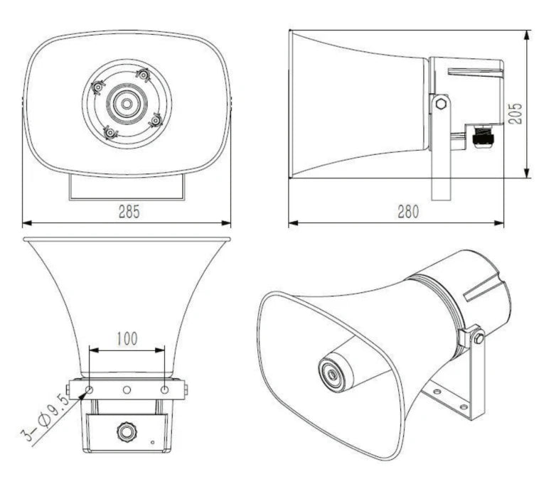 VIVOTEK AU-001 - ALTAVOZ IP POE PARA EXTERIOR/ PROTECCIÓN IP66/ 106DB-Altavoces-VIVOTEK-Bsai Seguridad & Controles
