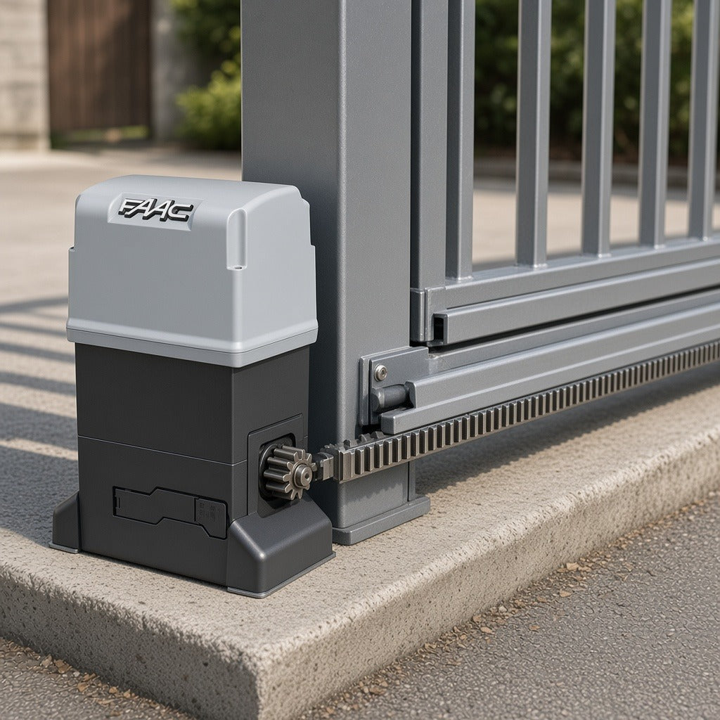 OPERADOR DE PUERTA CORREDIZA / USO INTENSIVO / 1800 KG / 40 M (131.2 FT) / 220V / 500W / EMPUJE 1160N [109925] instalado