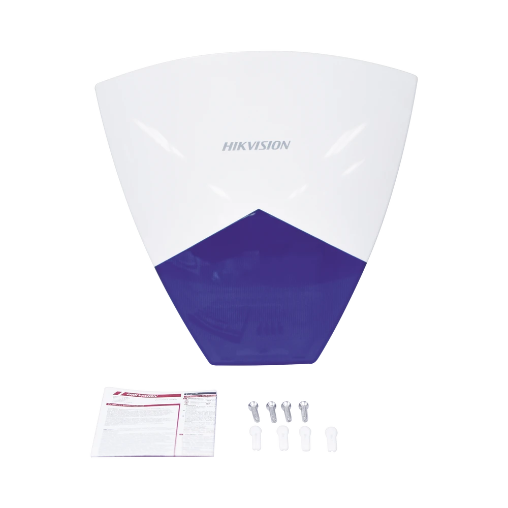(AX HUB) SIRENA INALÁMBRICA CON ESTROBO PARA EXTERIOR / COMPATIBLE CON PANEL DE ALARMA HIKVISION / 110 DB-Detectores / Sensores-HIKVISION-Bsai Seguridad & Controles