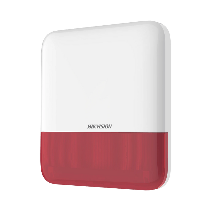 (AX PRO) SIRENA INALÁMBRICA CON ESTROBO ROJO PARA EXTERIOR IP65 / 110 DB-Accesorios Automatizacion e Intrusion-HIKVISION-DS-PS1-E-WB/R-Bsai Seguridad & Controles