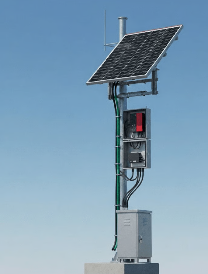 KIT SOLAR DE 35 W CON POE 802.3AF Y POE PASIVO 24 VCC PARA UNA CÁMARA IP Y UN RADIO UBIQUITI AIRMAX O CAMBIUM EPMP.