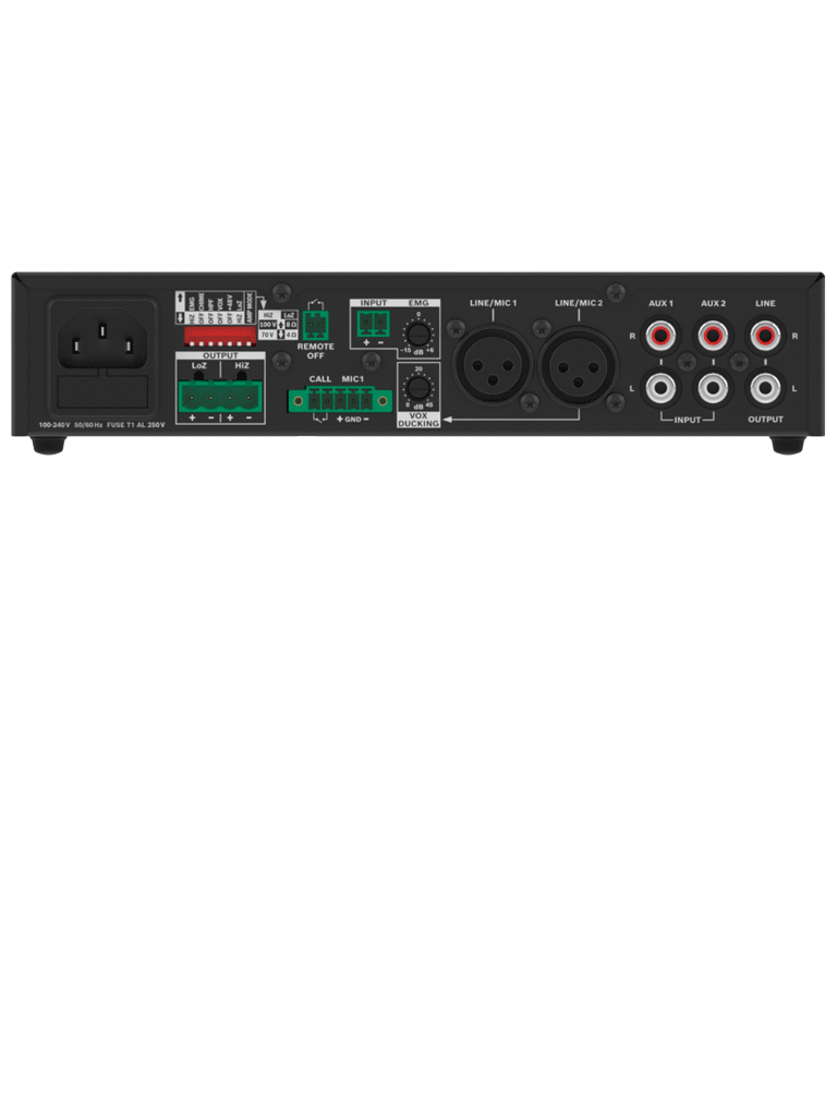 BOSCH M_U2401MUS - AMPLIFICADOR MIXER 240W / 1 CANAL / US-Amplificadores-BOSCH-RBM1370027-Bsai Seguridad & Controles