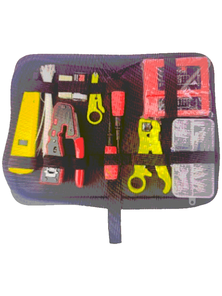 TCE LN-NET-TK-80 - KIT DE HERRAMIENTAS PARA INSTALACIÓN DE REDES PASS-THROUGH, CRIMPADORA RJ45, PROBADOR DE CABLES, PELACABLES Y ACCESORIOS #NUEVO1M-Herramienta-OEM-Bsai Seguridad & Controles