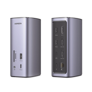 HUB USB-C (MULTIPUERTOS) / 2 USB-A 3.0 / 1 USB-C PD CARGA 100W / 1 USB-A 3.1 / 1 USB-C 3.1 / HDMI 4K / HDMI 8K ULTRA HD / DISPLAY PORT 4K / RJ45 (GIGABIT) / LECTOR TARJETA SD + MICRO SD (TF) / JACK AUDIO 3.5MM / 12 EN 1-Accesorios Generales-UGREEN-Bsai Seguridad & Controles