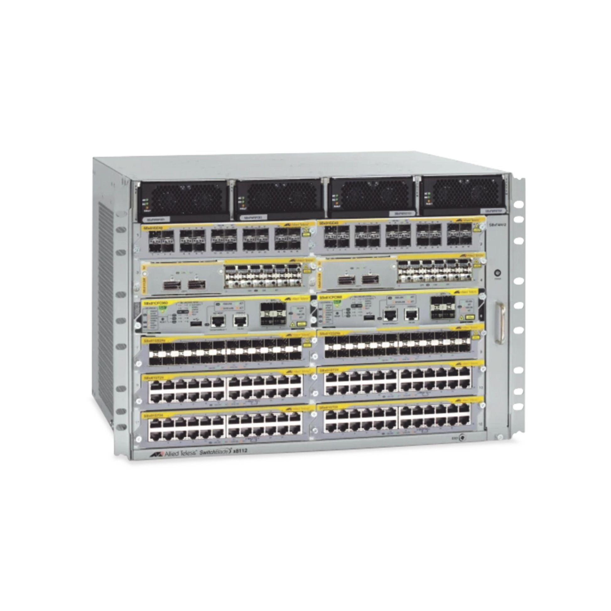 SWITCH BLADE X8112 CHASIS DE RACK P/12 SLOTS, INCLUYE 1 AÑO DE NET.COVER PREFERED-Switches-ALLIED TELESIS-Bsai Seguridad & Controles