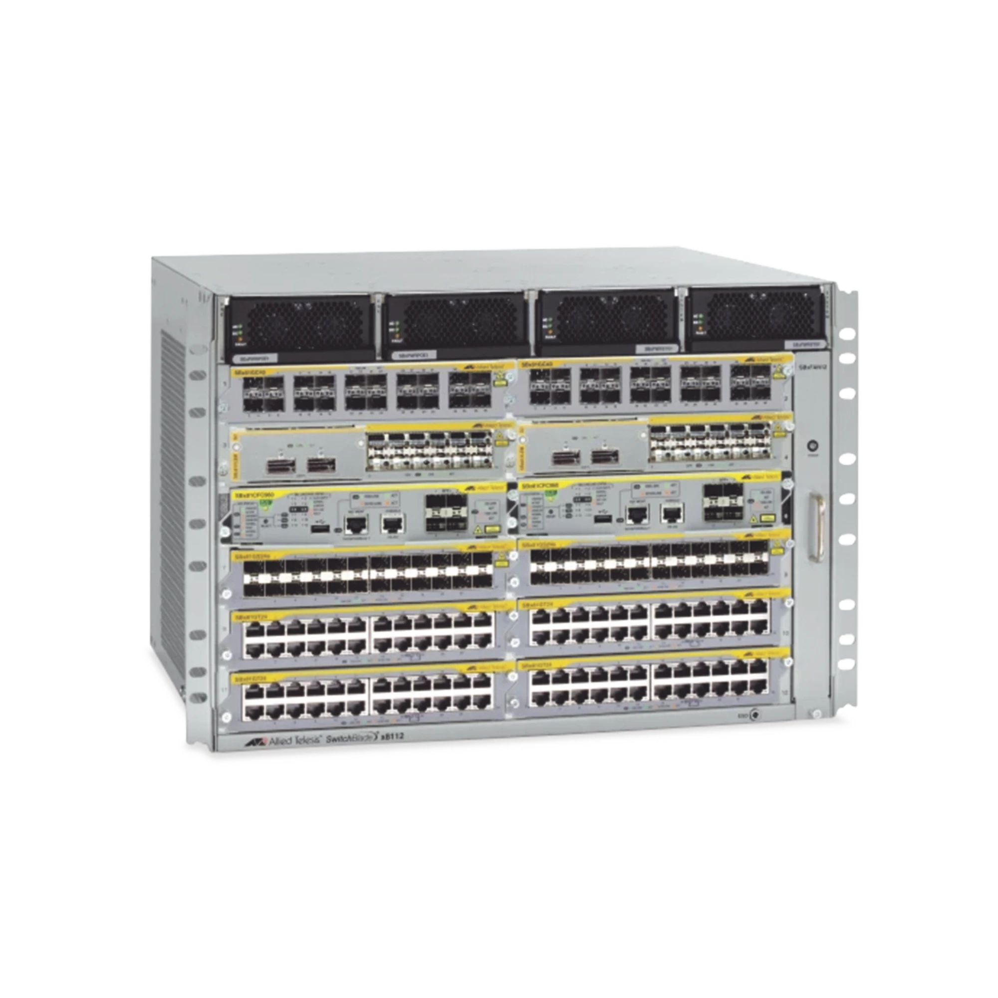 SWITCH BLADE X8112 CHASIS DE RACK P/12 SLOTS, INCLUYE 1 AÑO DE NET.COVER PREFERED-Switches-ALLIED TELESIS-Bsai Seguridad & Controles