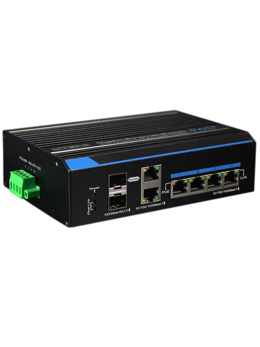 UTEPO UTP7204GEHPOE - SWITCH GIGABIT INDUSTRIAL HIGH POE 4 PUERTOS / 802.3 AF / 802.3AT / 2 PUERTOS COMBO UPLINK GIGABIT / HASTA 60W POR PUERTO / 120W TOTALES-Switches POE-UTEPO-UGC182012-Bsai Seguridad & Controles