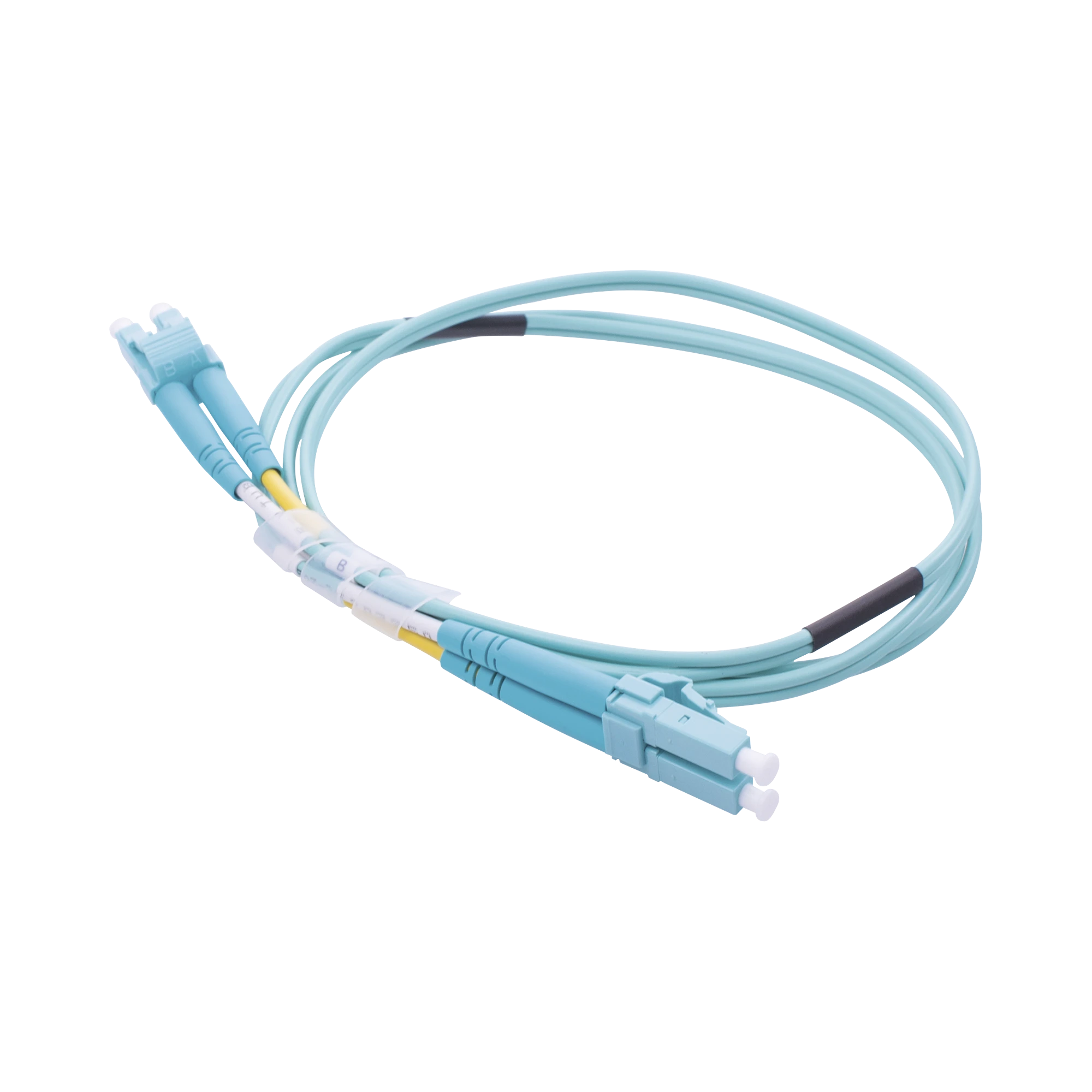 JUMPER DE FIBRA ÓPTICA MULTIMODO OM3 50/125 LC-LC OFNR (RISER), 2.0 MM, DÚPLEX, AQUA, 1 METRO-Jumpers y Pigtails-LINKEDPRO BY EPCOM-Bsai Seguridad & Controles