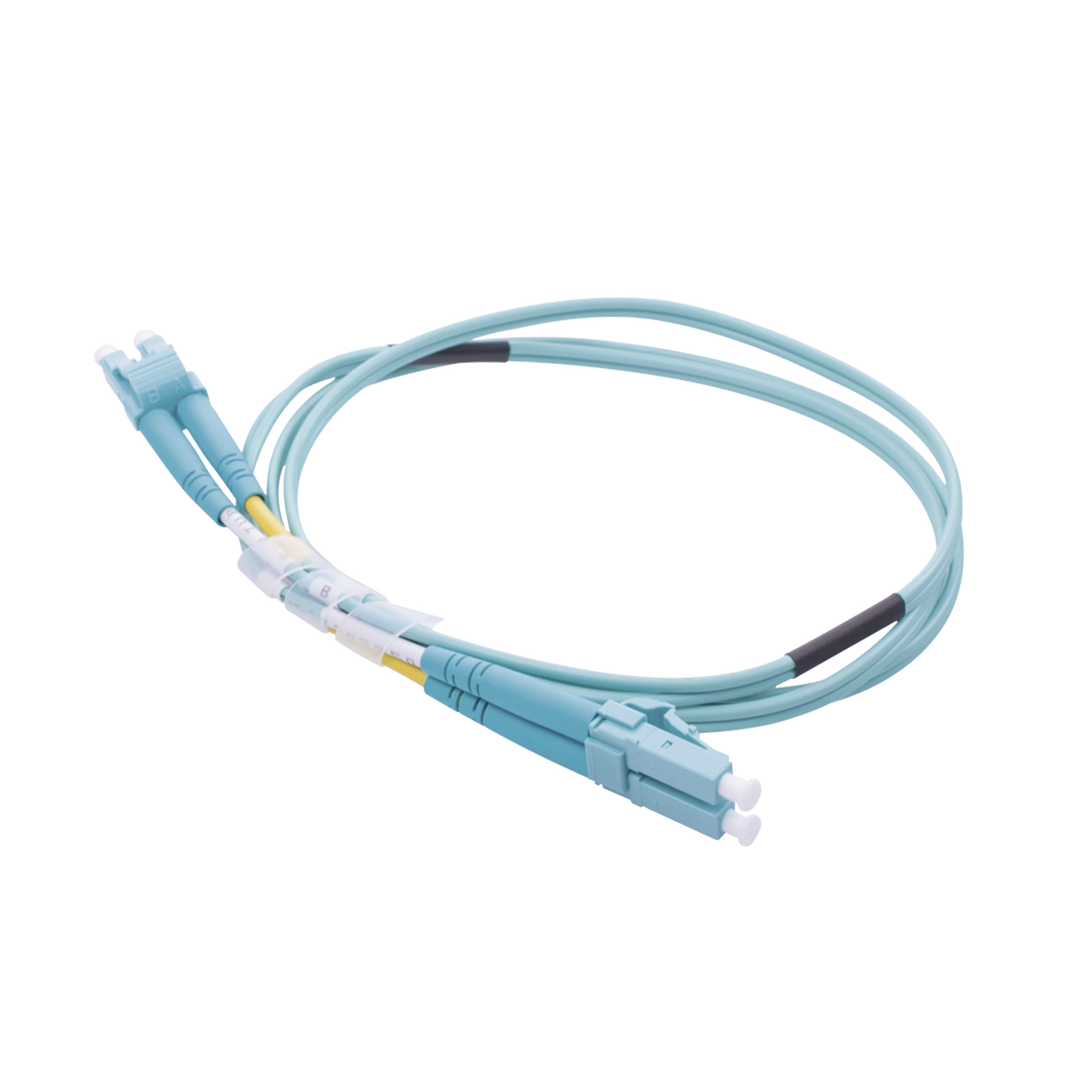 JUMPER DE FIBRA ÓPTICA MULTIMODO OM4 50/125 LC-LC OFNR (RISER), 2.0 MM, DÚPLEX, AQUA, 1 METRO-Fibra Óptica-LINKEDPRO BY EPCOM-Bsai Seguridad & Controles