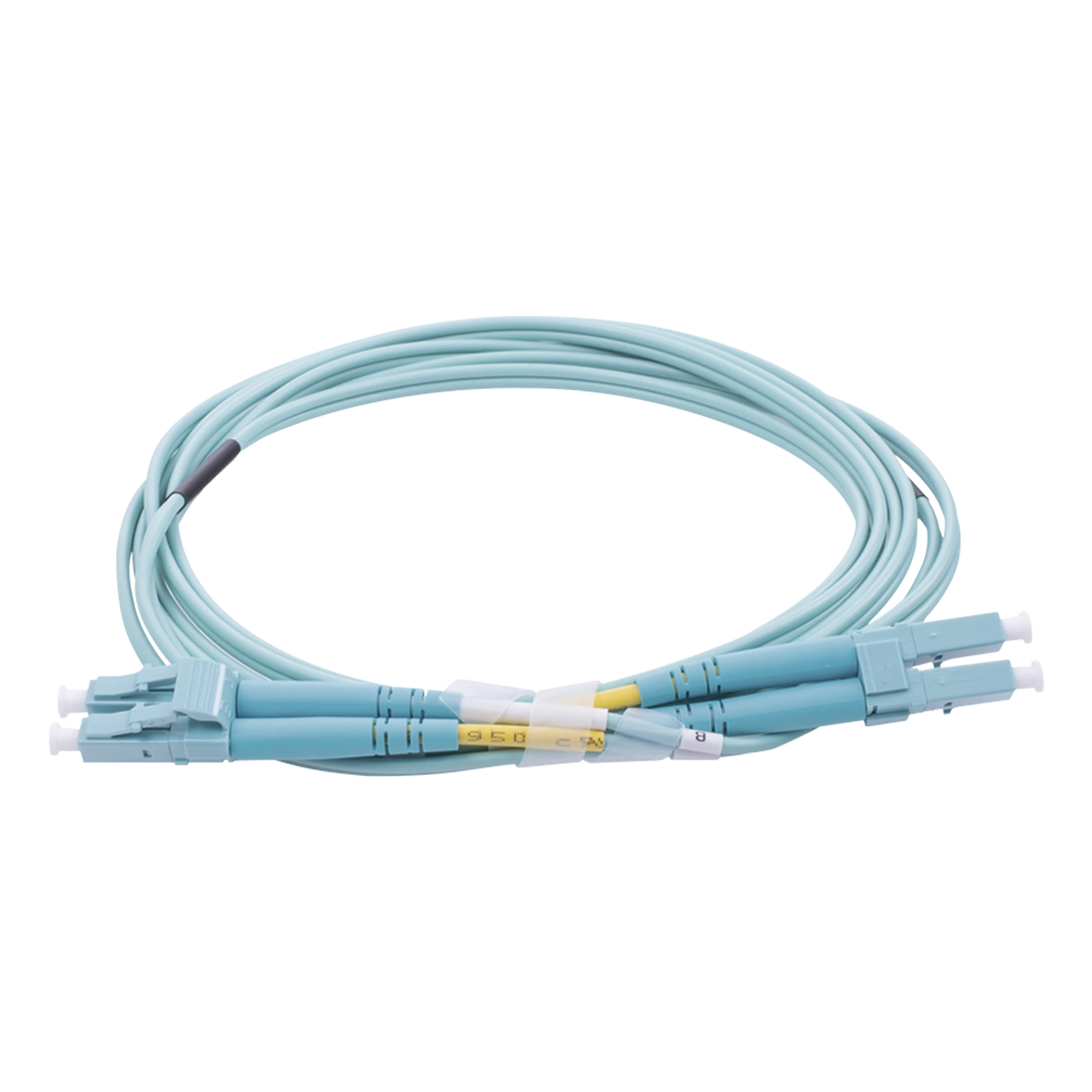 JUMPER DE FIBRA ÓPTICA MULTIMODO OM4 50/125 LC-LC OFNR (RISER), 2.0 MM, DÚPLEX, AQUA, 2 METROS-Fibra Óptica-LINKEDPRO BY EPCOM-Bsai Seguridad & Controles