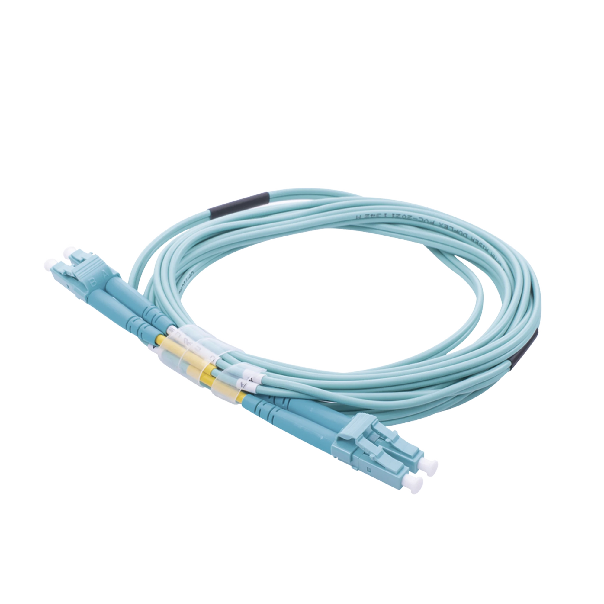 JUMPER DE FIBRA ÓPTICA MULTIMODO OM4 50/125 LC-LC OFNR (RISER), 2.0 MM, DÚPLEX, AQUA, 3 METROS-Fibra Óptica-LINKEDPRO BY EPCOM-Bsai Seguridad & Controles
