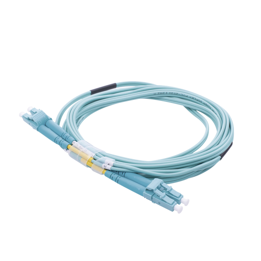 JUMPER DE FIBRA ÓPTICA MULTIMODO OM4 50/125 LC-LC OFNR (RISER), 2.0 MM, DÚPLEX, AQUA, 3 METROS-Fibra Óptica-LINKEDPRO BY EPCOM-LP-FOM4-LCLC-R03-Bsai Seguridad & Controles