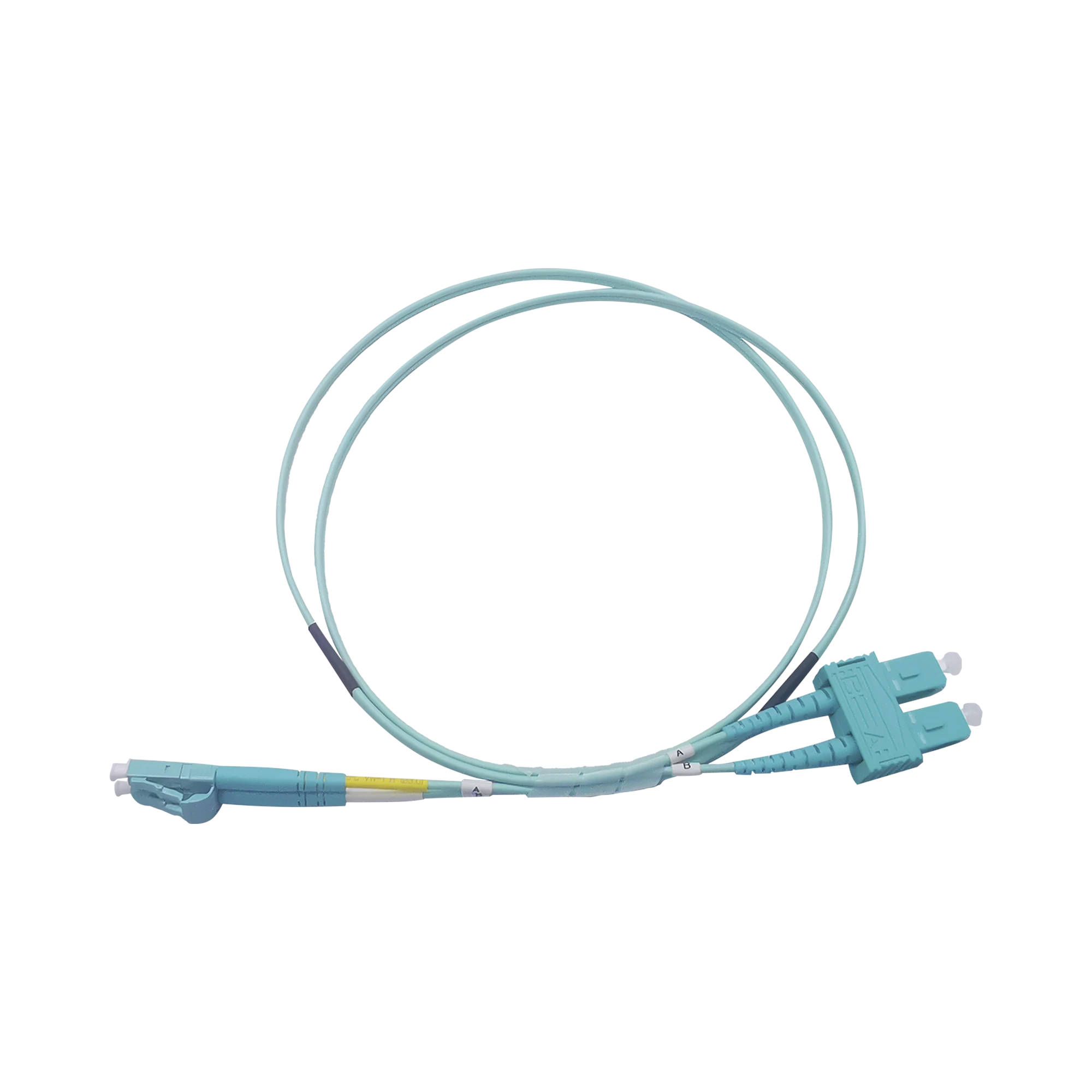 JUMPER DE FIBRA ÓPTICA MULTIMODO OM3 50/125 LC-SC OFNR (RISER), 2.0 MM, DÚPLEX, AQUA, 1 METRO-Jumpers y Pigtails-LINKEDPRO BY EPCOM-Bsai Seguridad & Controles