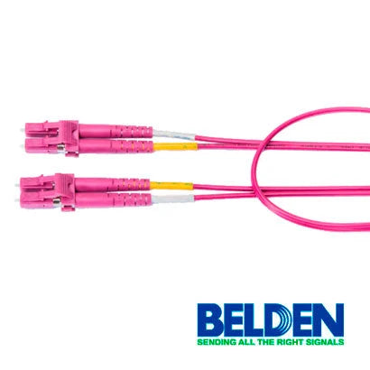 JUMPER DE FIBRA OPTICA BELDEN FP4LDLD003M FORRO PVC COLOR VIOLETA FLAMABILIDAD OFNR RISER TIPO DE FIBRA MULTIMODO OM4 50/125 MICRAS CONECTORES LC DUPLEX - LC DUPLEX LONGITUD 3 METROS APLICACIONES ADECUADAS ADECUADAS CENTROS DE DATOS SALAS DE EQUIPOS PR...-Cable de Fibra Optica-BELDEN-Bsai Seguridad & Controles
