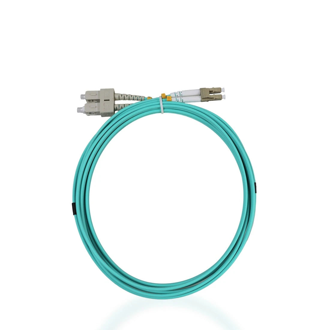 JUMPER DE FIBRA OPTICA ENSON ENS-JUMPLCSC FORRO PVC COLOR AQUA TIPO DE FIBRA MULTIMODO OM3 50/125 MICRAS CONECTORES LC DUPLEX- SC DUPLEX LONGITUD 3 METROS USO INTERIOR-Fibra &Oacute;ptica-ENSON-Bsai Seguridad & Controles