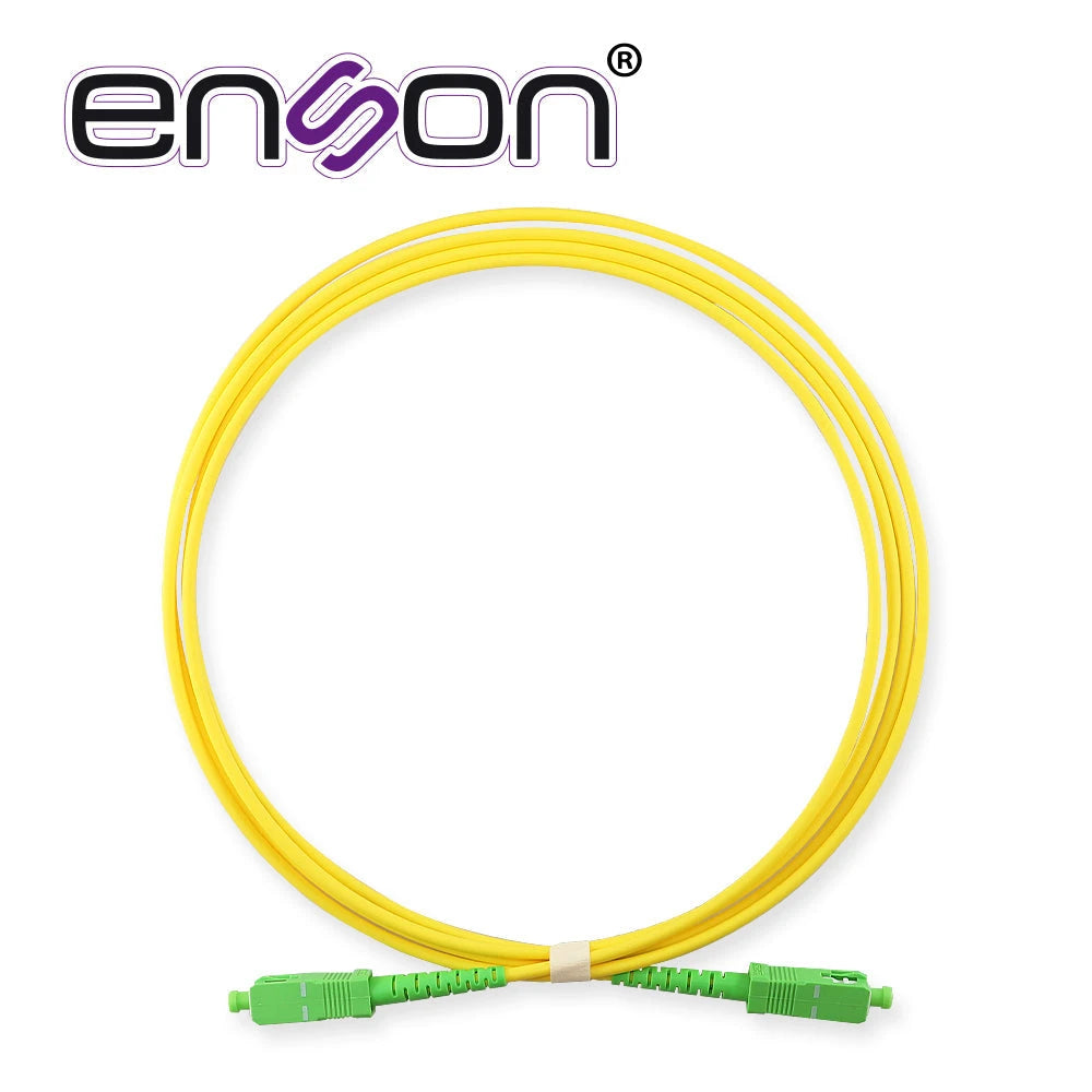 JUMPER DE FIBRA OPTICA ENSON ENS-JUMPSCS FORRO PVC COLOR AMARILLO FLAMABILIDAD LSZH RISER TIPO DE FIBRA MONOMODO OS2 G652D 9/125 MICRAS CONECTORES SC SIMPLEX - SC SIMPLEX LONGITUD 2 METROS IDEAL PARA LA CONECTIVIDAD ENTRE EQUIPOS ONT-GPON-ENSON-Bsai Seguridad & Controles