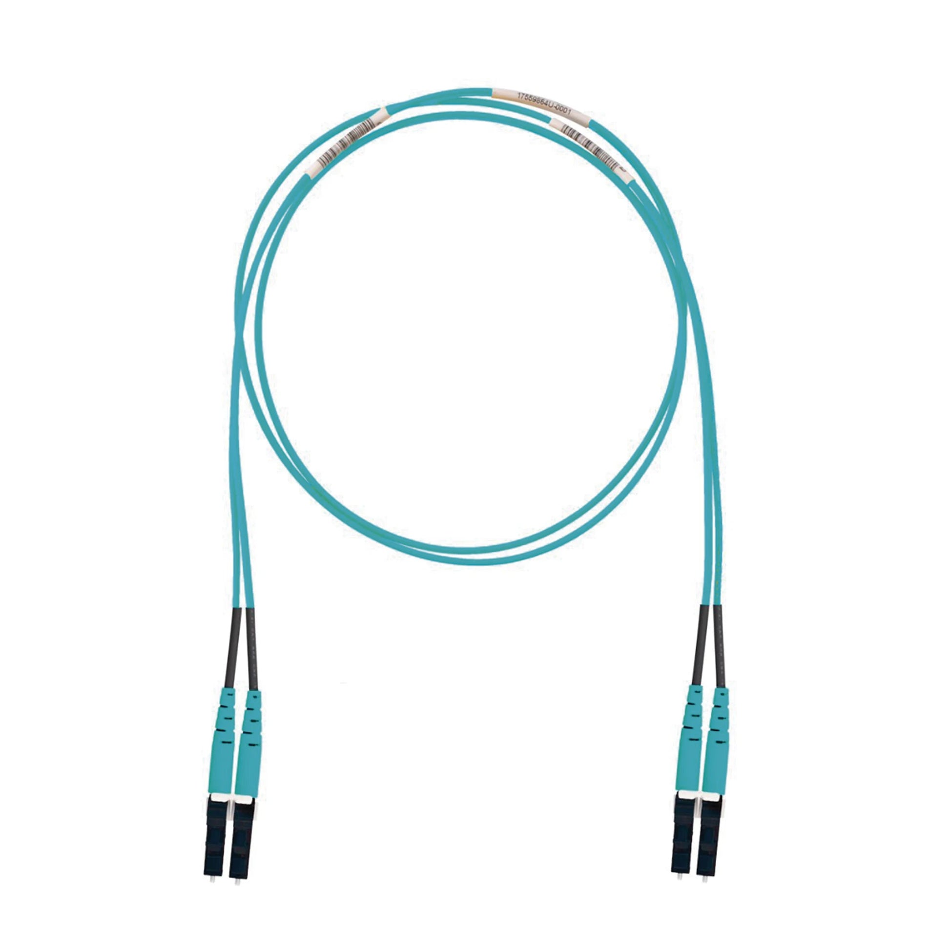 JUMPER DE FIBRA OPTICA MULTIMODO 50/125 OM3, LC-LC DUPLEX, LSZH (CERO HALÓGENOS), COLOR AQUA, 5 METROS-Fibra Óptica-PANDUIT-Bsai Seguridad & Controles