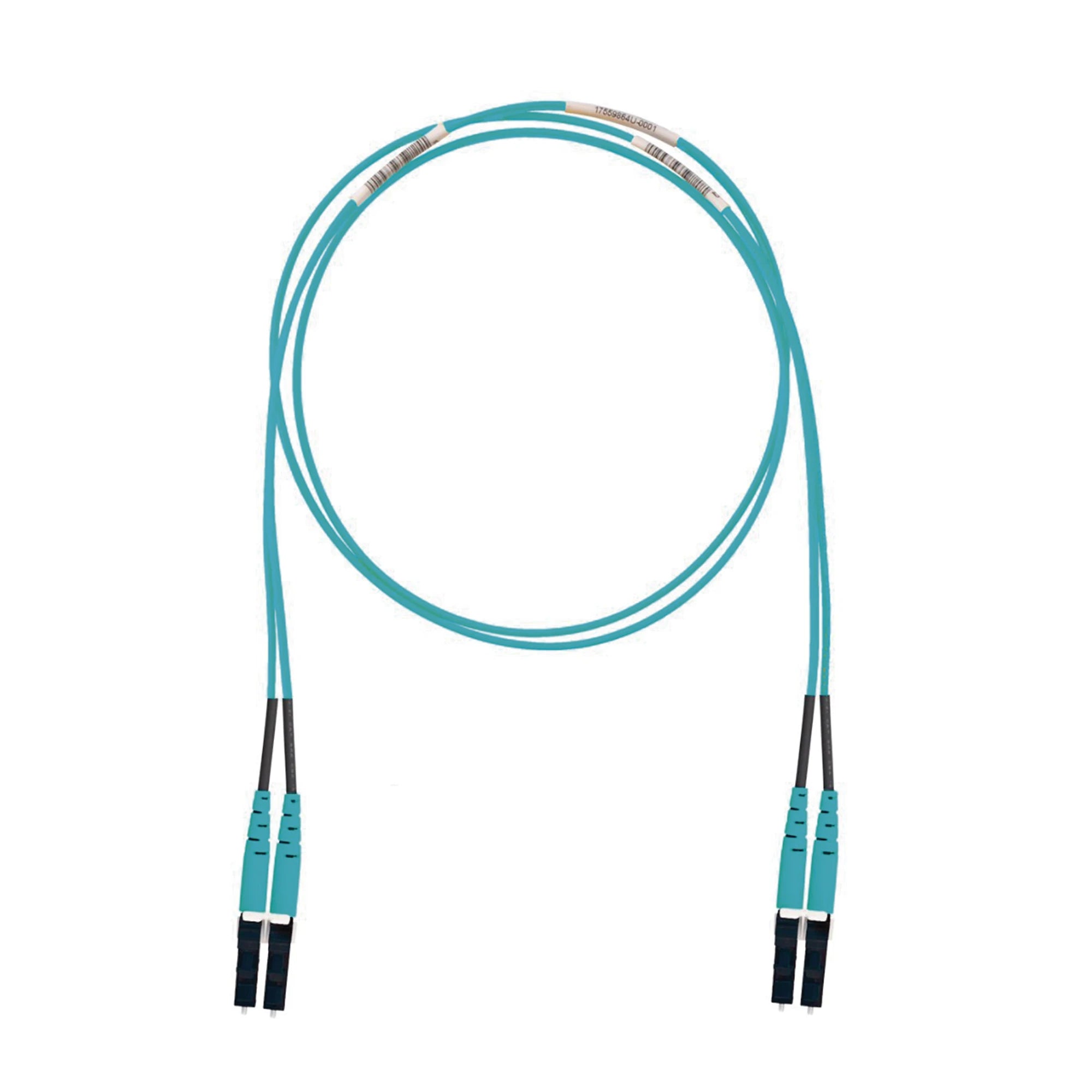 JUMPER DE FIBRA OPTICA MULTIMODO 50/125 OM3, LC-LC DUPLEX, LSZH (CERO HALÓGENOS), COLOR AQUA, 5 METROS-Fibra Óptica-PANDUIT-Bsai Seguridad & Controles