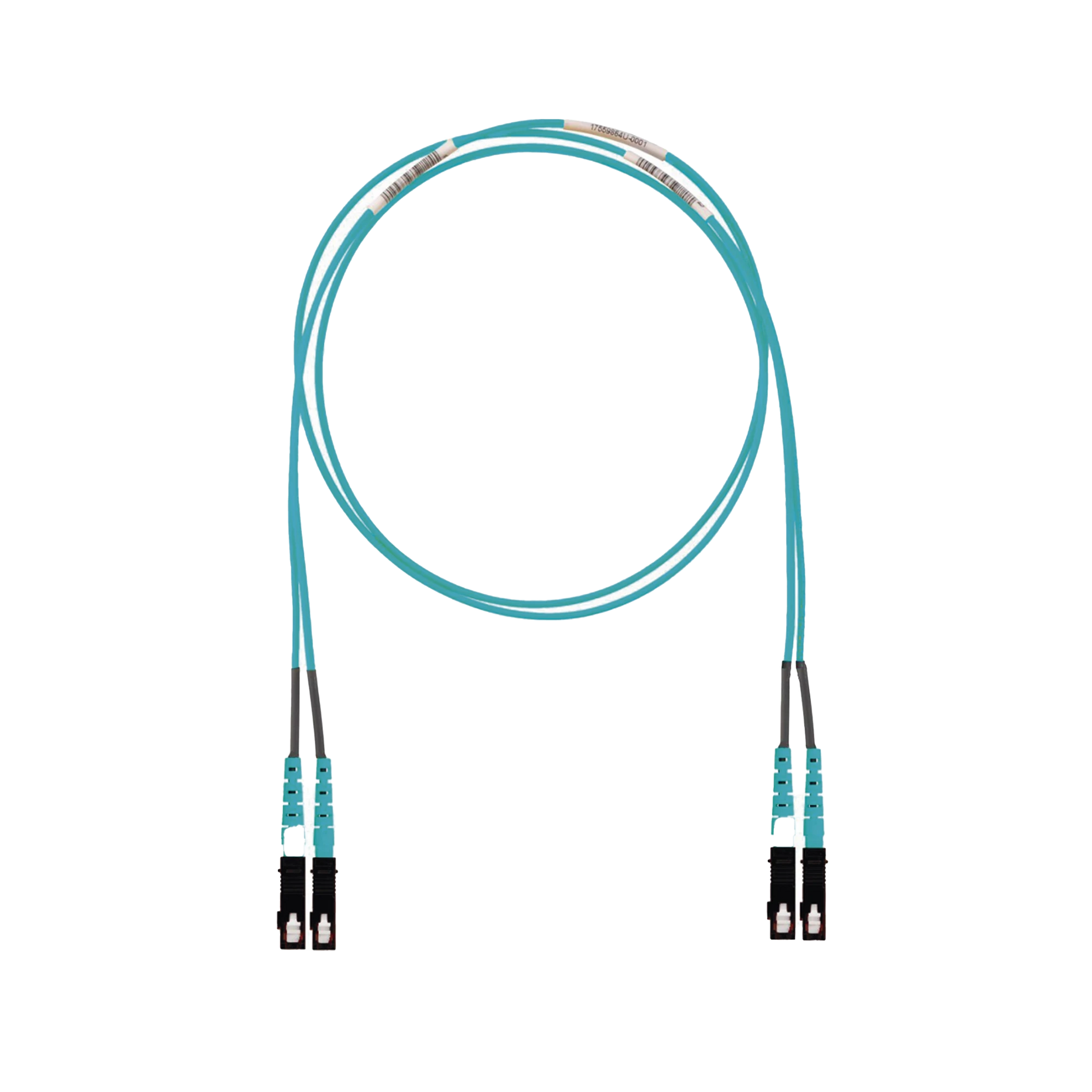 JUMPER DE FIBRA OPTICA MULTIMODO 50/125 OM3, SC-SC DUPLEX, LSZH (CERO HALÓGENOS), COLOR AQUA, 8 METROS-Fibra Óptica-PANDUIT-Bsai Seguridad & Controles