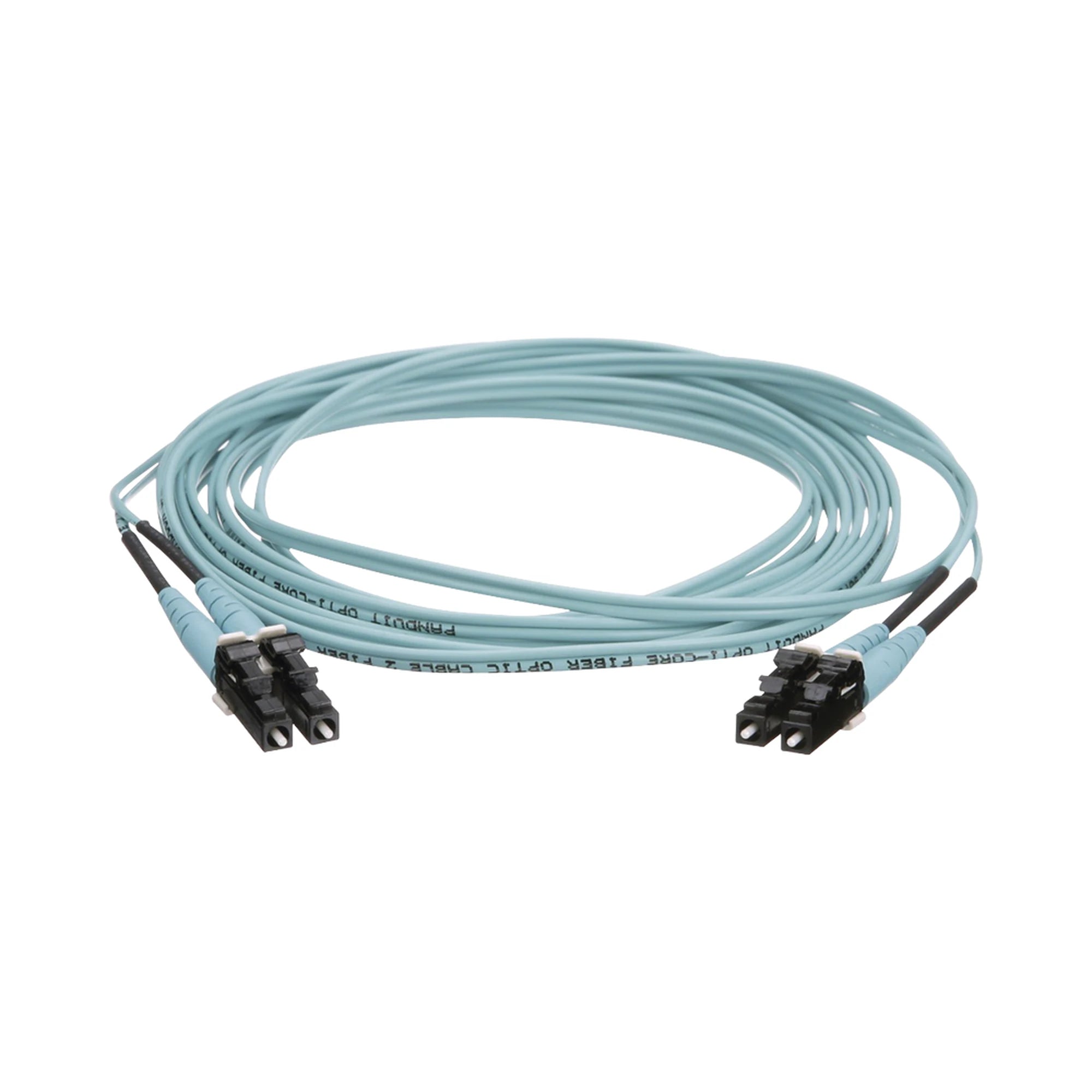 JUMPER DE FIBRA OPTICA MULTIMODO 50/125 OM4, LC-LC DUPLEX, OFNR (RISER), COLOR AQUA, 20 METROS-Jumpers y Pigtails-PANDUIT-Bsai Seguridad & Controles
