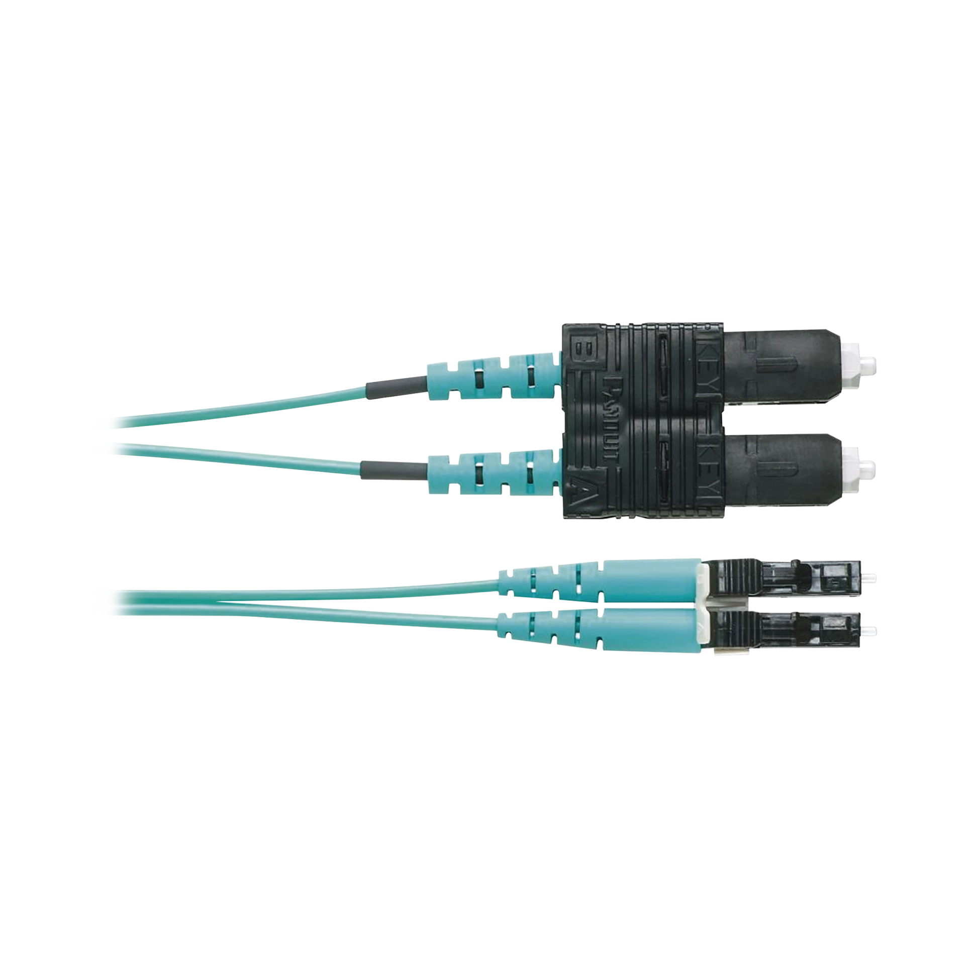 JUMPER DE FIBRA OPTICA MULTIMODO 50/125 OM4, LC-SC DUPLEX, OFNR (RISER), COLOR AQUA, 2 METROS-Jumpers y Pigtails-PANDUIT-Bsai Seguridad & Controles
