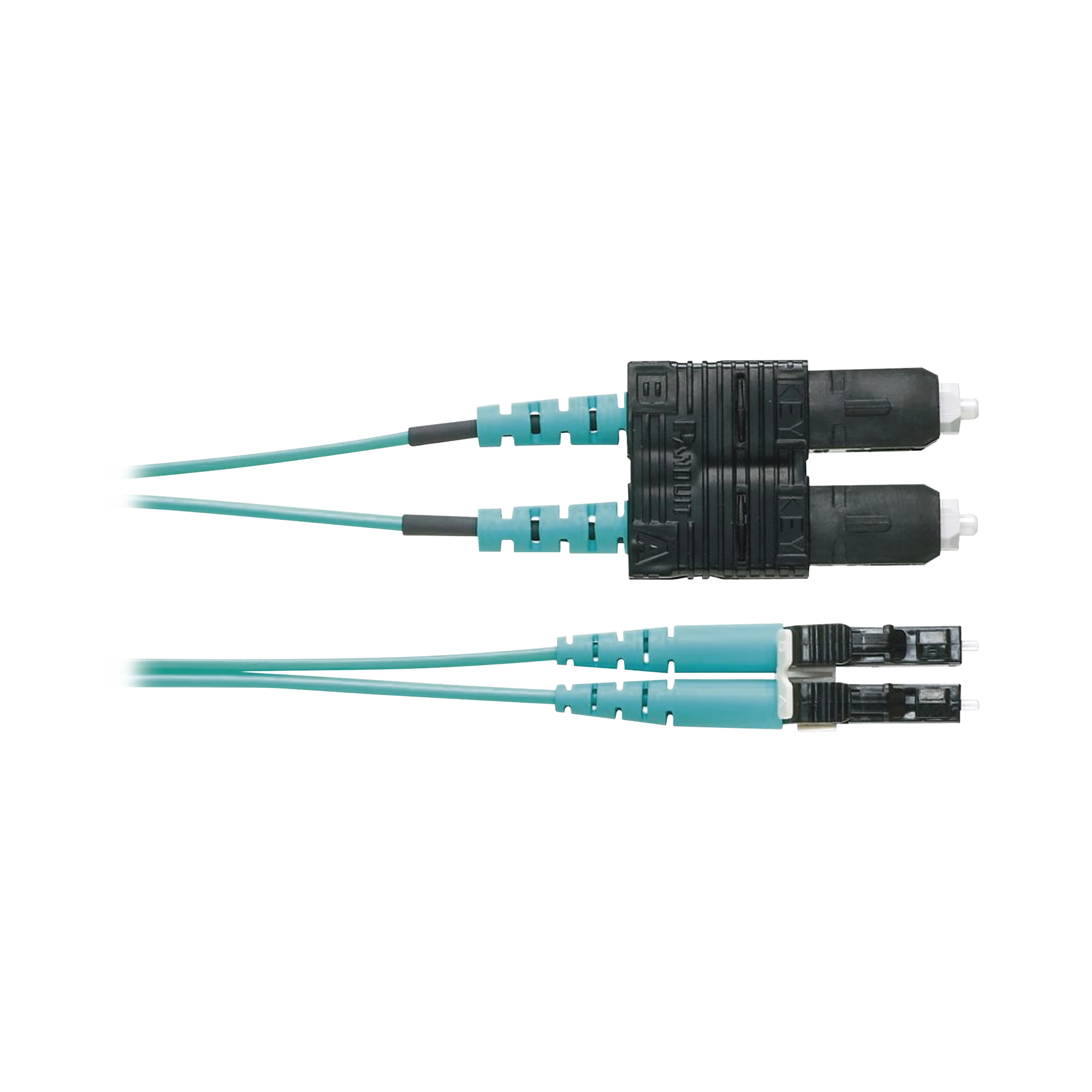 JUMPER DE FIBRA OPTICA MULTIMODO 50/125 OM4, LC-SC DUPLEX, OFNR (RISER), COLOR AQUA, 2 METROS-Jumpers y Pigtails-PANDUIT-Bsai Seguridad & Controles