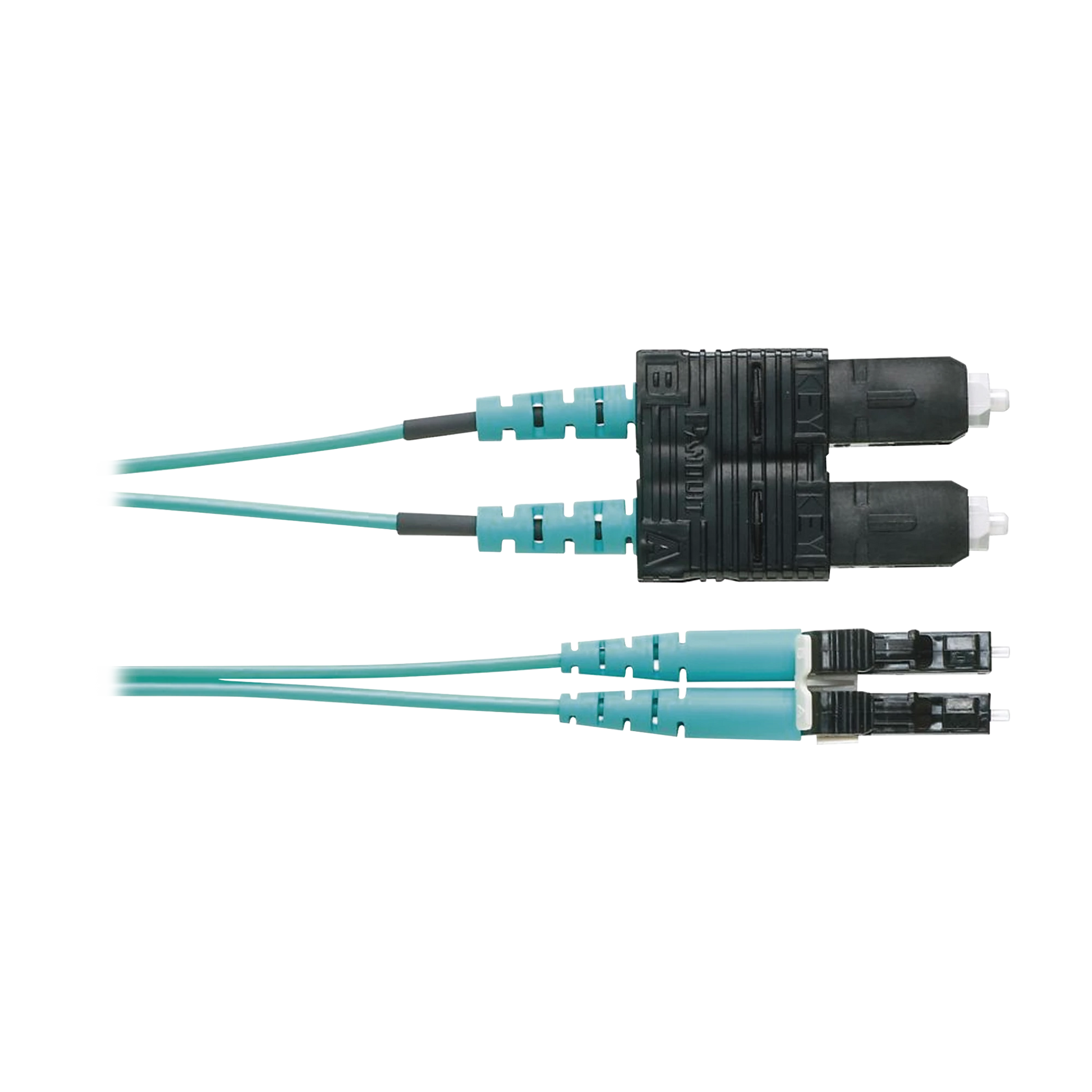 JUMPER DE FIBRA OPTICA MULTIMODO 50/125 OM4, LC-SC DUPLEX, OFNR (RISER), COLOR AQUA, 3 METROS-Jumpers y Pigtails-PANDUIT-Bsai Seguridad & Controles