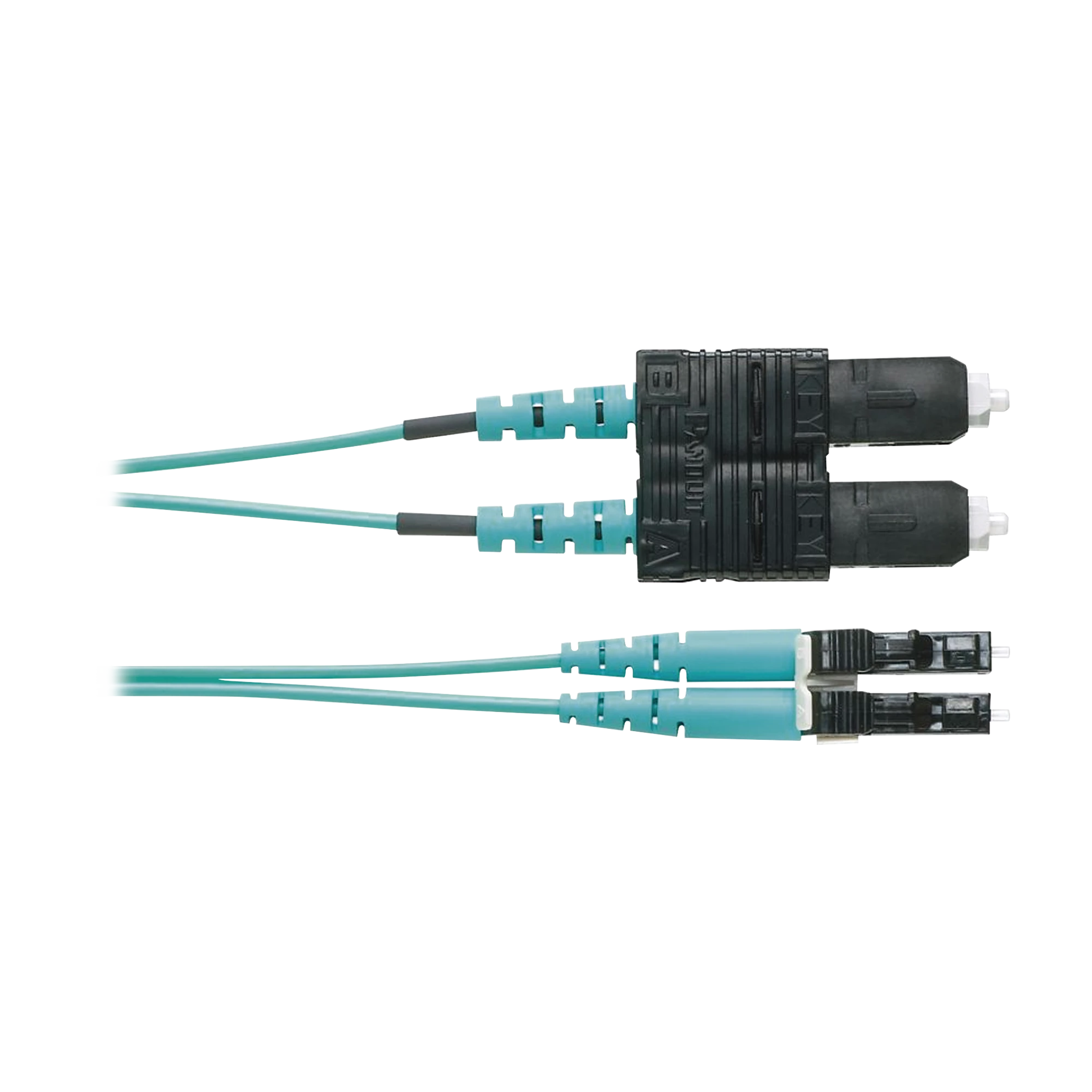 JUMPER DE FIBRA OPTICA MULTIMODO 50/125 OM4, LC-SC DUPLEX, OFNR (RISER), COLOR AQUA, 3 METROS-Jumpers y Pigtails-PANDUIT-Bsai Seguridad & Controles