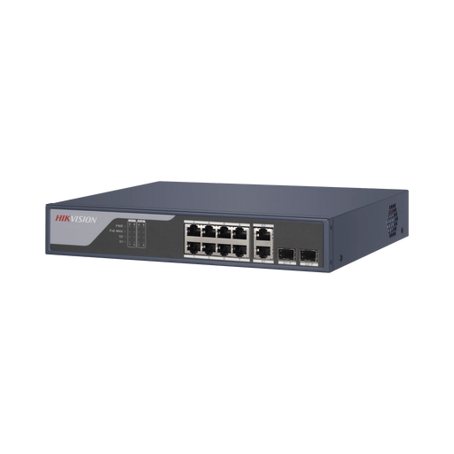 SWITCH POE+ / ADMINISTRABLE / USO EN RACK (1 U) / 8 PUERTOS POE+ / 2 PUERTOS SFP / 2 PUERTOS UPLINK GIGABIT / CONFIGURACIÓN REMOTA DESDE HIK-PARTNERPRO / POE HASTA 300 METROS / 125 W-Energía-HIKVISION-DS-3E1310P-SI-Bsai Seguridad & Controles