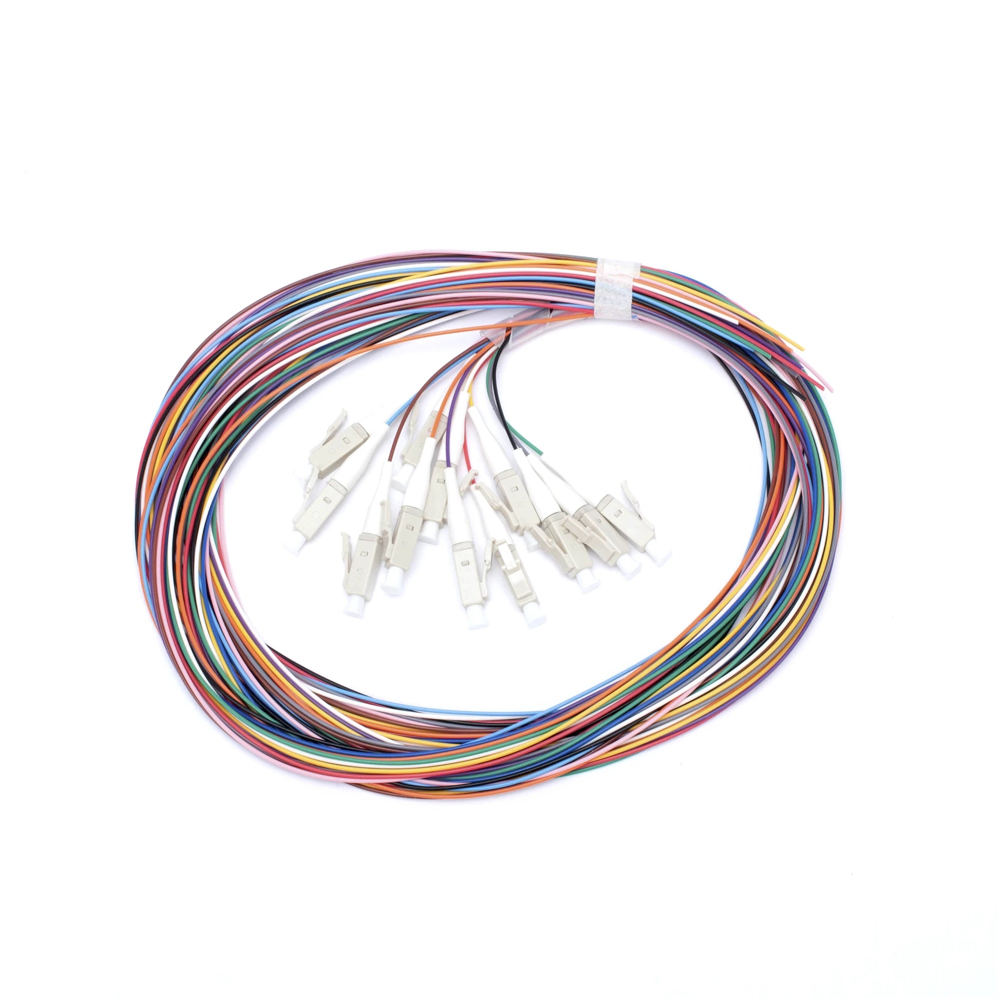 KIT DE 12 PIGTAILS LC MULTIMODO OM3 50/125, CONECTORES BEIGE, 2 METROS-Jumpers y Pigtails-LINKEDPRO BY EPCOM-Bsai Seguridad & Controles